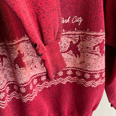 1980/90s Heather Red Park City Wrap Around Sweatshirt