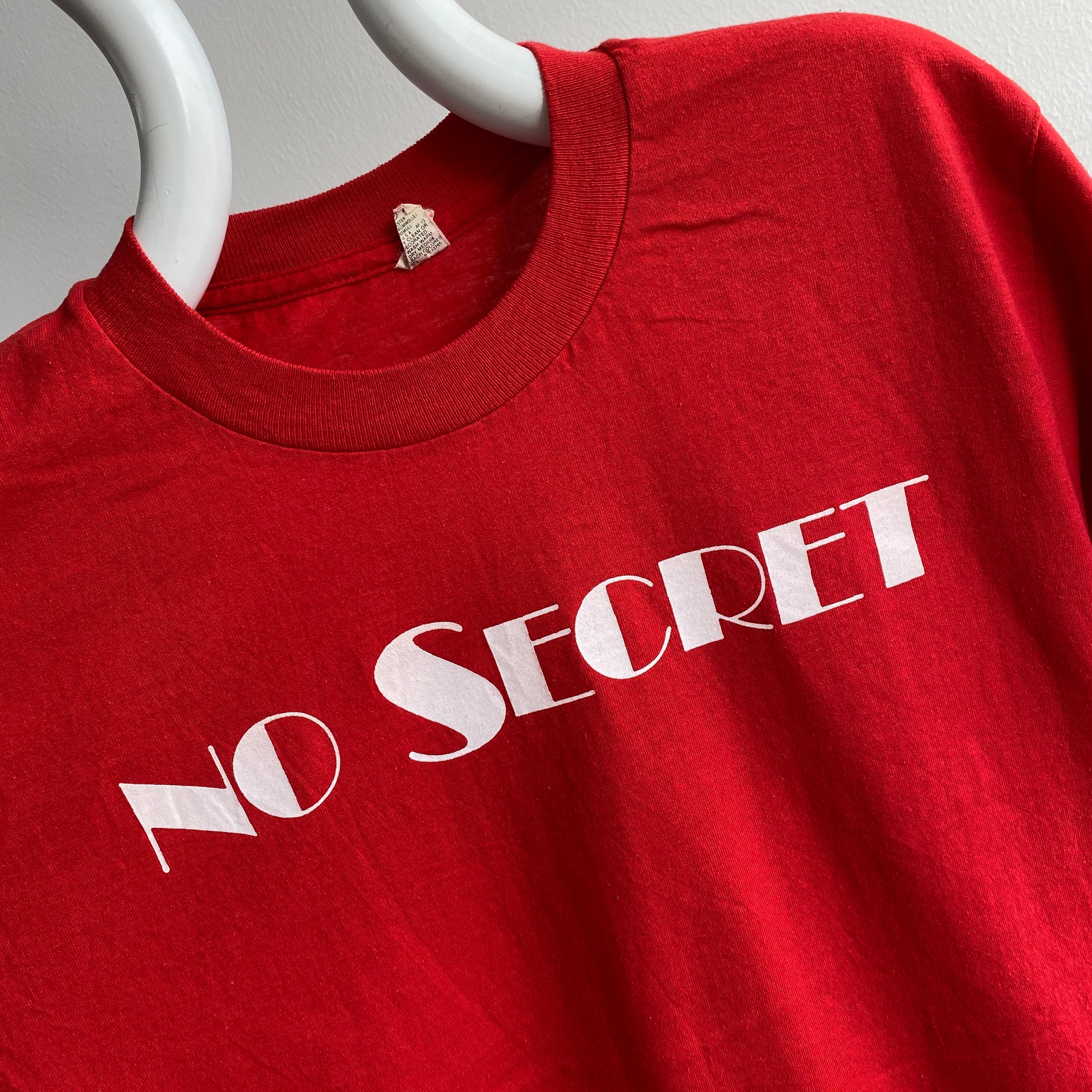 T-shirt No Secret Screen Stars des années 1980