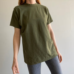 T-shirt vert armée des années 1990 fabriqué aux États-Unis