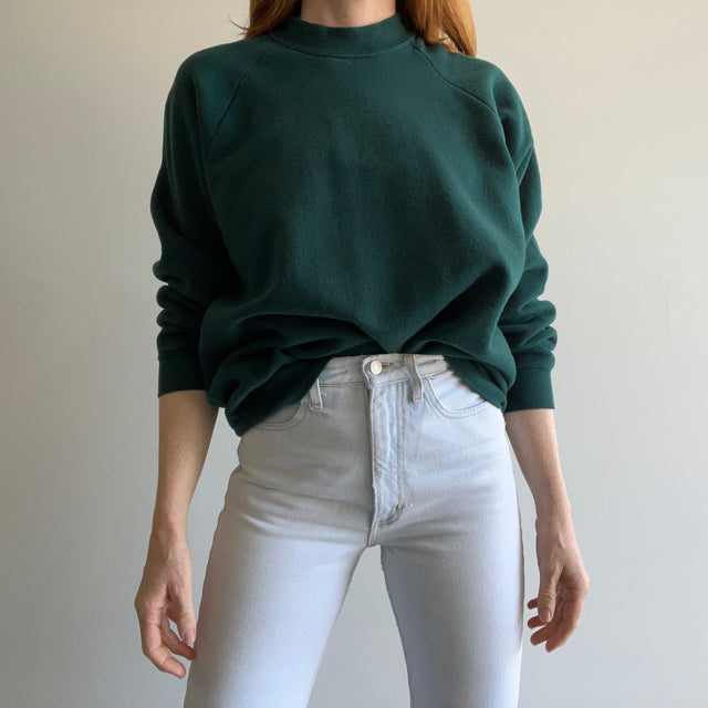 1980s Dark Green Sweatshirt by FOTL (Staining)