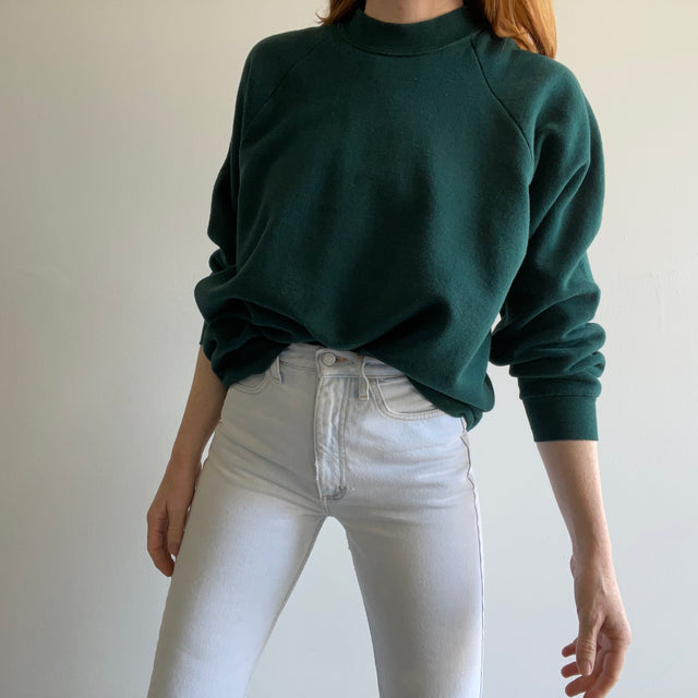 1980s Dark Green Sweatshirt by FOTL (Staining)