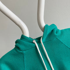 1980s Teal Pullover Hoodie