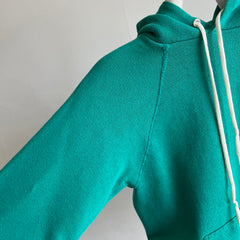 1980s Teal Pullover Hoodie