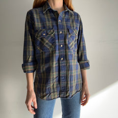 1980s USA Made Woolrich Tattered Cotton Flannel