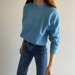 1980s Blank Baby Blue Raglan by Velva Sheen !!!