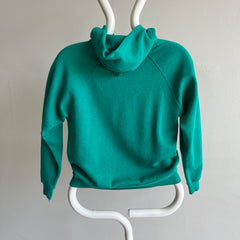 1980s Teal Pullover Hoodie