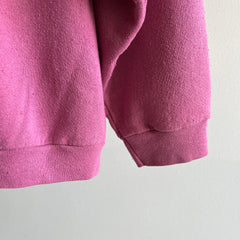 1990s Dusty Rose/Mauve Raglan Sweatshirt by Tultex - Stains