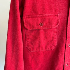 1980s Burnt Red/OrangebWoolrich Heavyweight Cotton Flannel