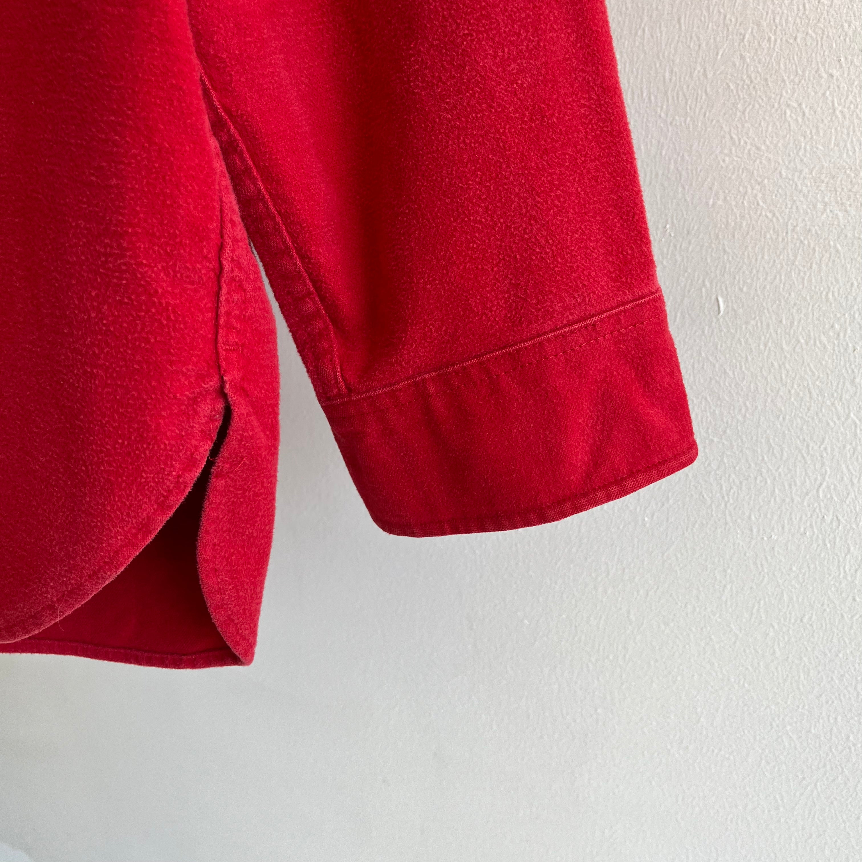 1980s Burnt Red/OrangebWoolrich Heavyweight Cotton Flannel