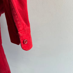 1980s Burnt Red/OrangebWoolrich Heavyweight Cotton Flannel