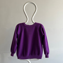 1990s Blank Purple Raglan by Hanes Her Way