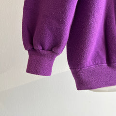 1990s Blank Purple Raglan by Hanes Her Way