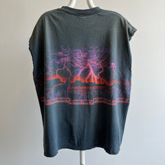 1992 Beat Up and Thrashed To Perfection Wolf in Desert Wrap Around T-SHirt