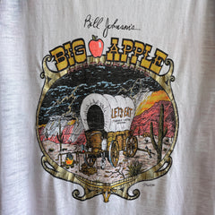 1981 Bill Johnson's Big Apple Paper Thin Baseball T-Shirt by Hanes
