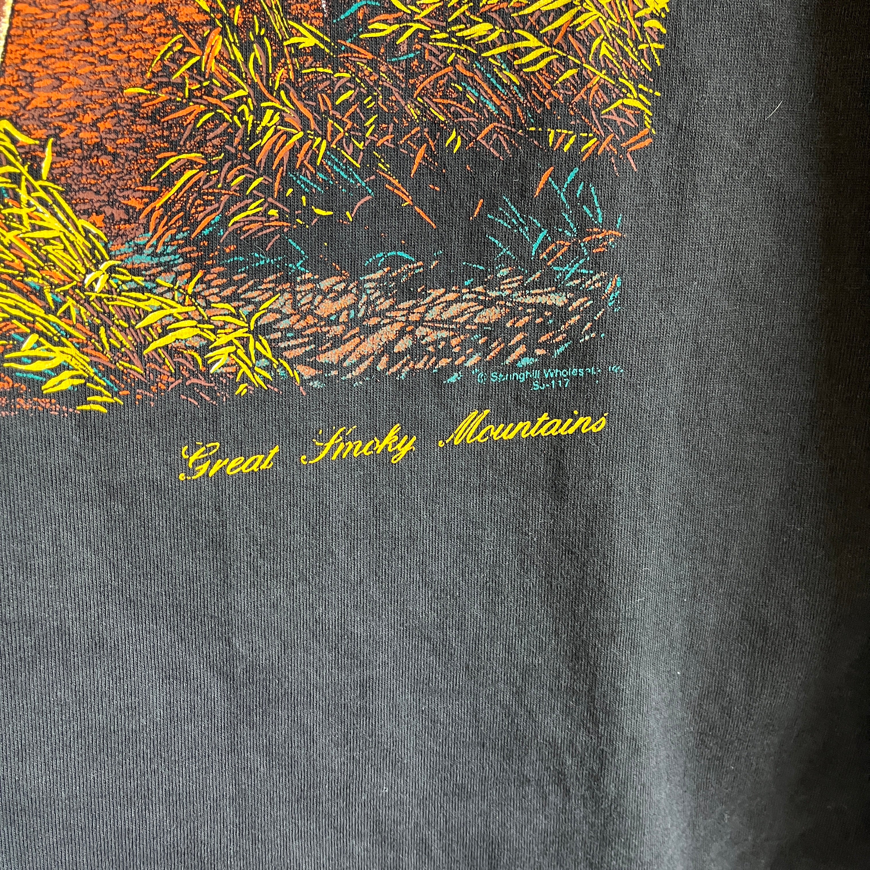 T-shirt à peine porté des années 1990 Smokey Mountains