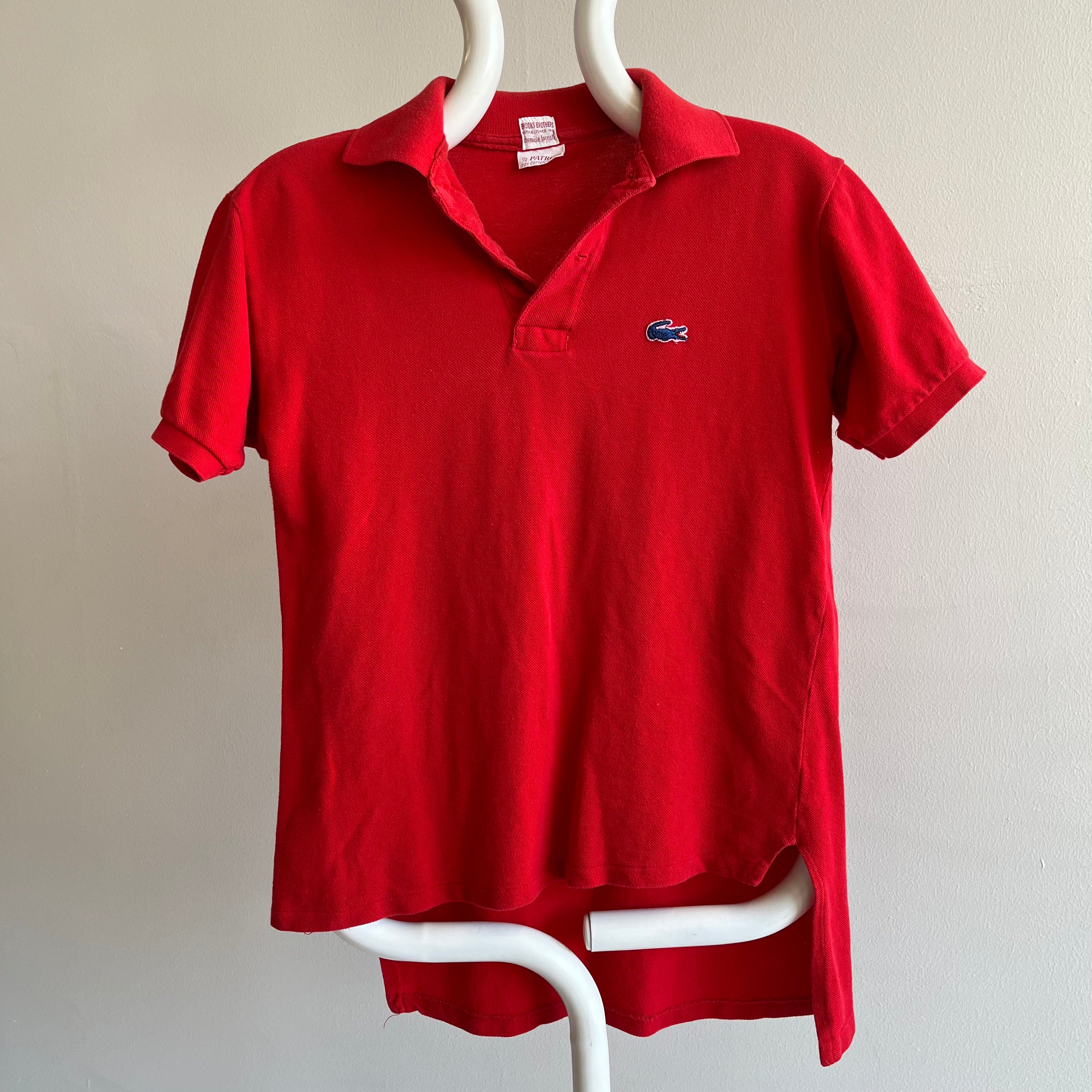1960/70s Brooks Brothers x LaCoste Killer 80s Cut Red Polo Shirt – Red ...