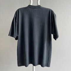 1990s Blank Faded Black to Gray Boxy T-Shirt