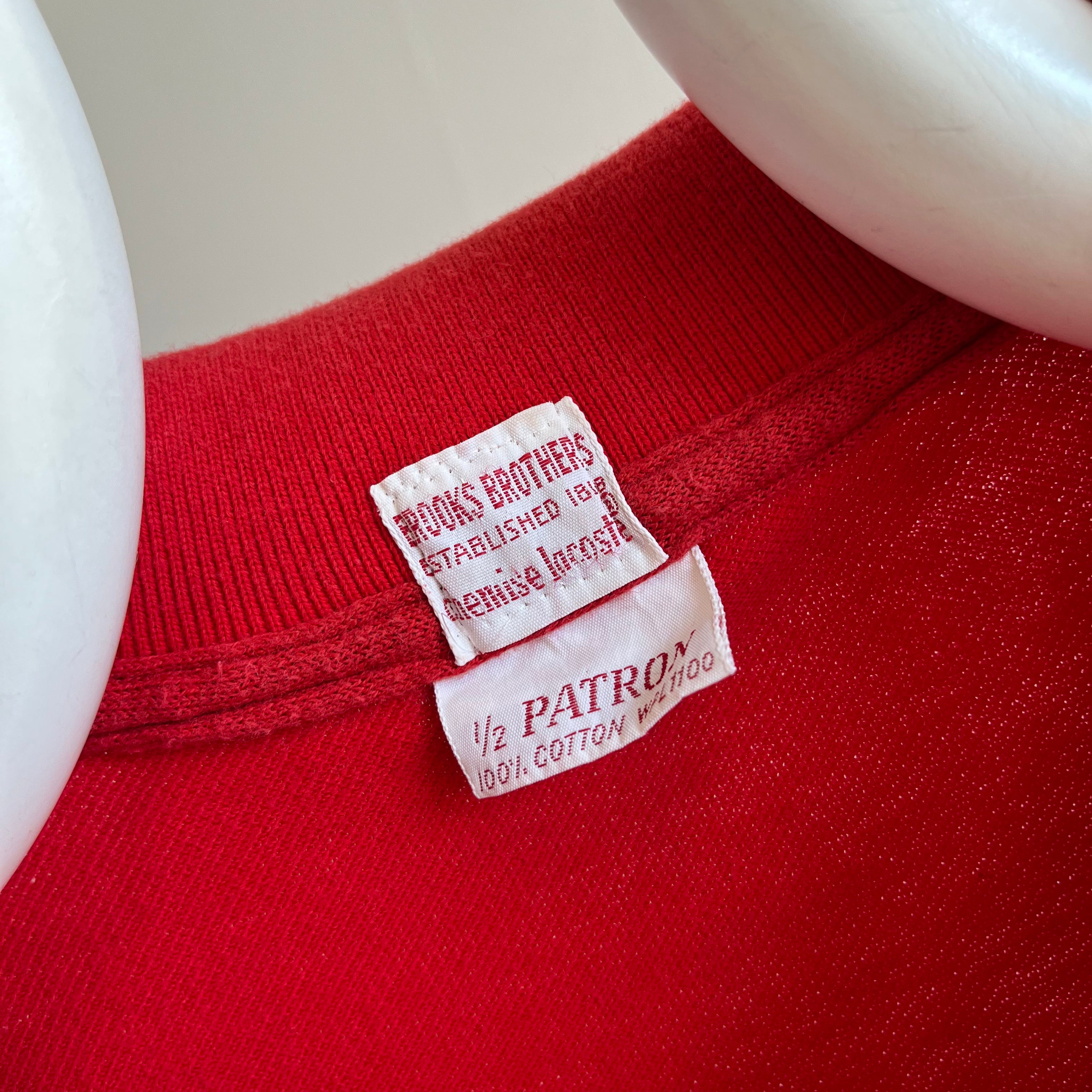 1960/70s Brooks Brothers x LaCoste Killer 80s Cut Polo rouge