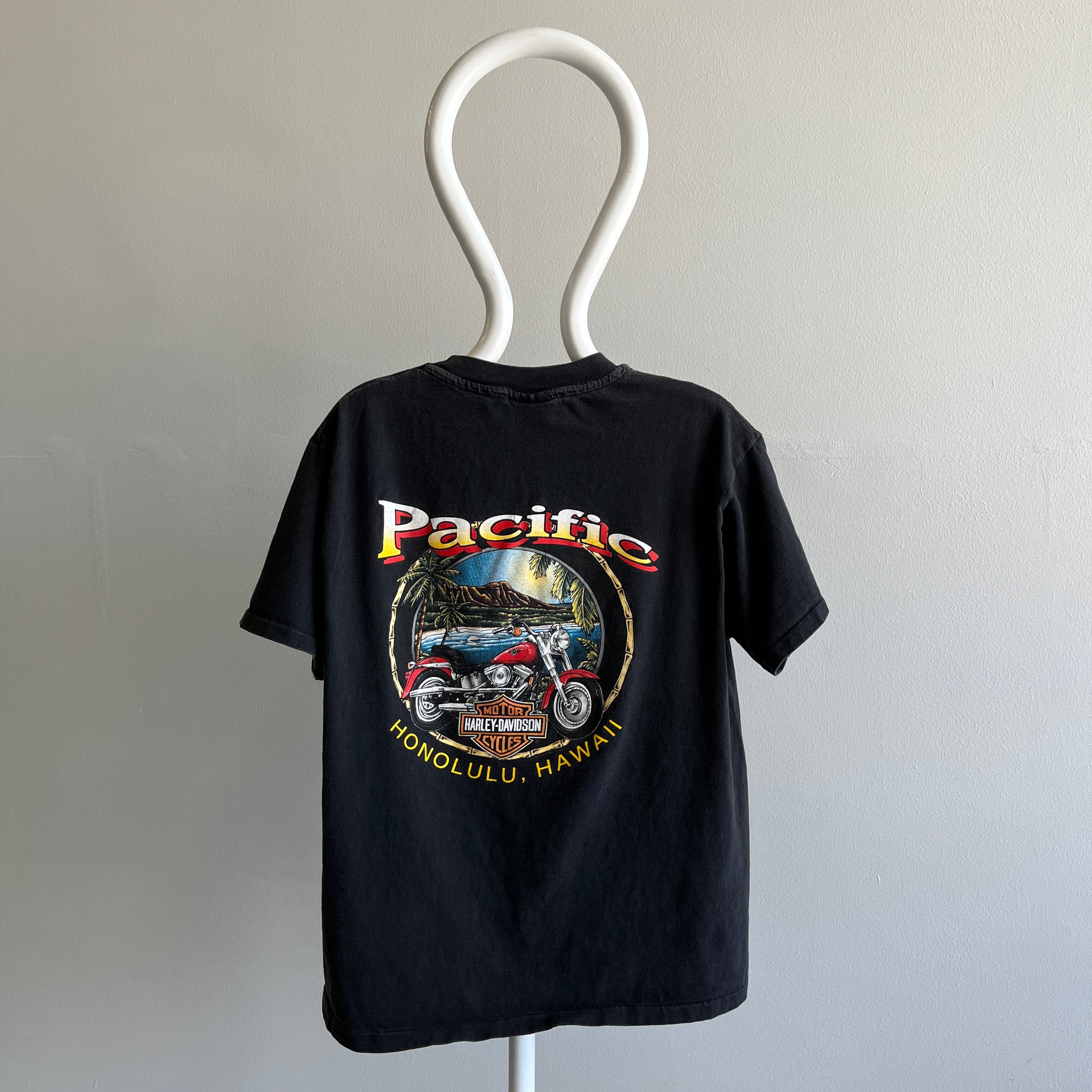 1993 Hawaii Harley T-shirt avant et arrière - Appel aux collectionneurs !