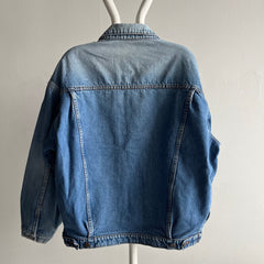1990s Soft Faded Oversized Cut Denim Jean Jacket
