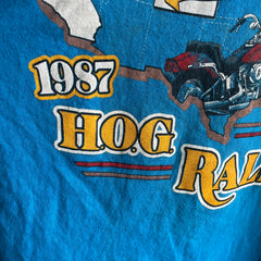 T-shirt Harley Rallyes HOG 1987 - WOWZA