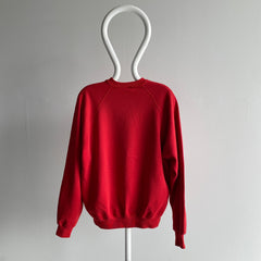 1990s Paint Stained Red Raglan By Jerzees