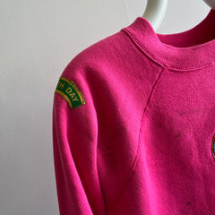 1980s Earth Day DIY Patched Environmentalist Sweatshirt - YESSSS