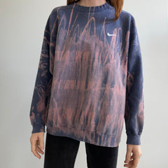 1990s Nike BLEACH Streaked DIY MADE IN AMERICA Medium Weight Sweatshirt