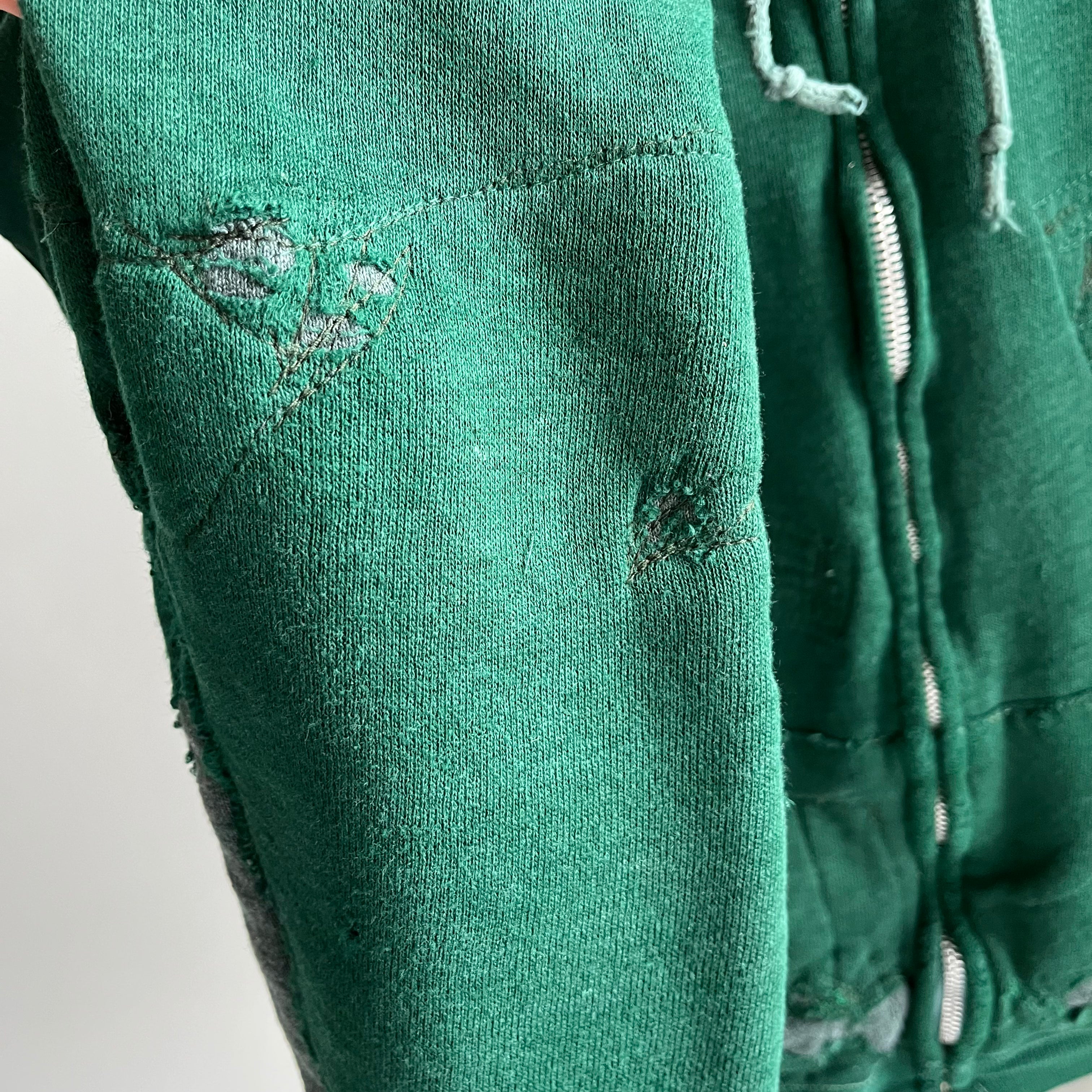 Sweat à capuche zippé avec trèfle à quatre feuilles de marque Champion des années 1970 ramené à la vie