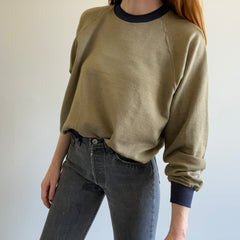1980s Thinned Out Ultra Slouchy Two Tone Sweatshirt - Pièce de collection personnelle
