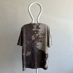 1990s Mark Chestnut Shredded, Tattered, Torn, Bleach Stained, Worn Out T-Shirt