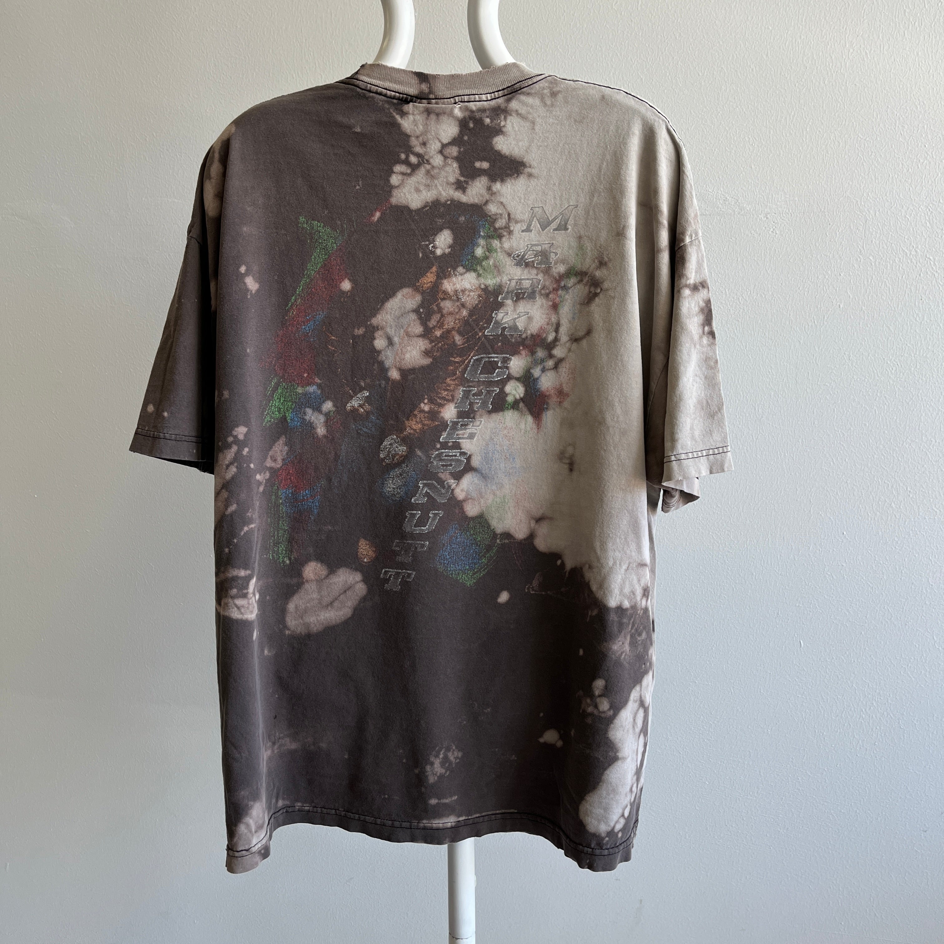 1990s Mark Chestnut Shredded, Tattered, Torn, Bleach Stained, Worn Out T-Shirt