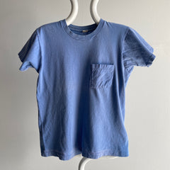 1980s FOTL Dream Boat Single Stitch Faded Light Blue Pocket T-Shirt
