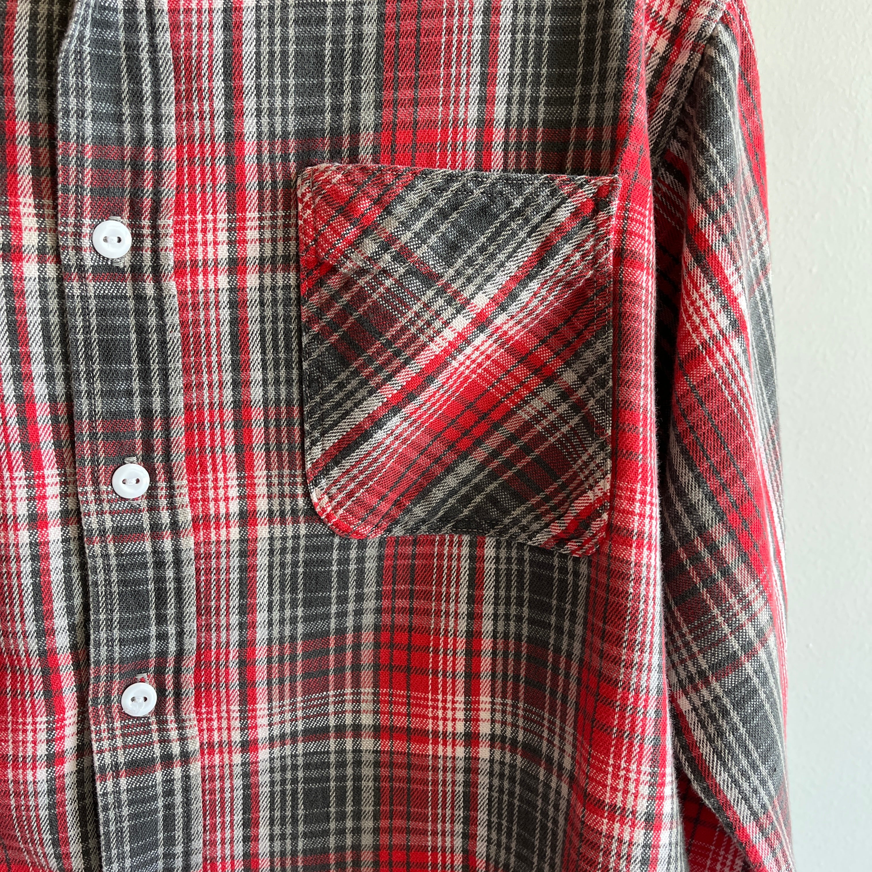 1970/80s Grants Men's Wear Work Shirt Cotton Flannel