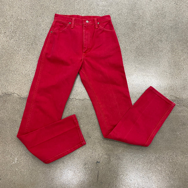 1980s 26" USA MADE RED WRANGLER Jeans - YEAH!