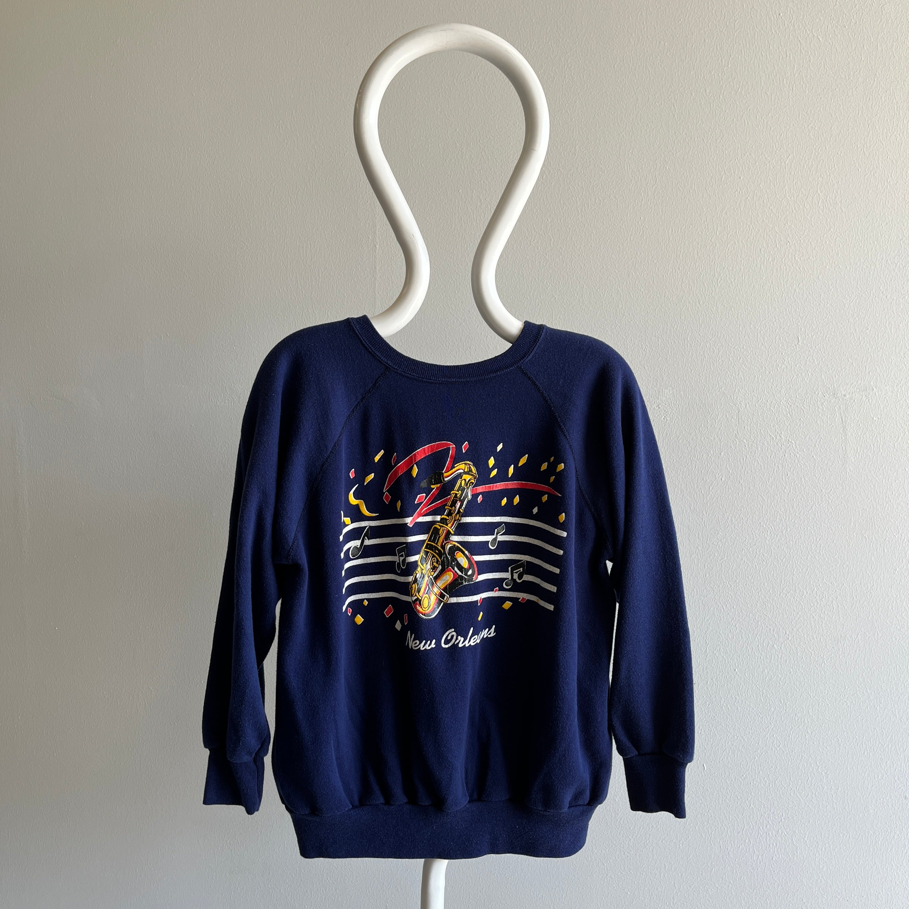 Sweat-shirt Mardi Gras de la Nouvelle-Orléans des années 1980 par Action