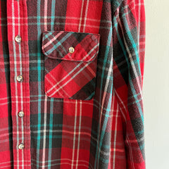1990s Five Brothers Heavy Weight Cotton Flannel - Red White and Blue