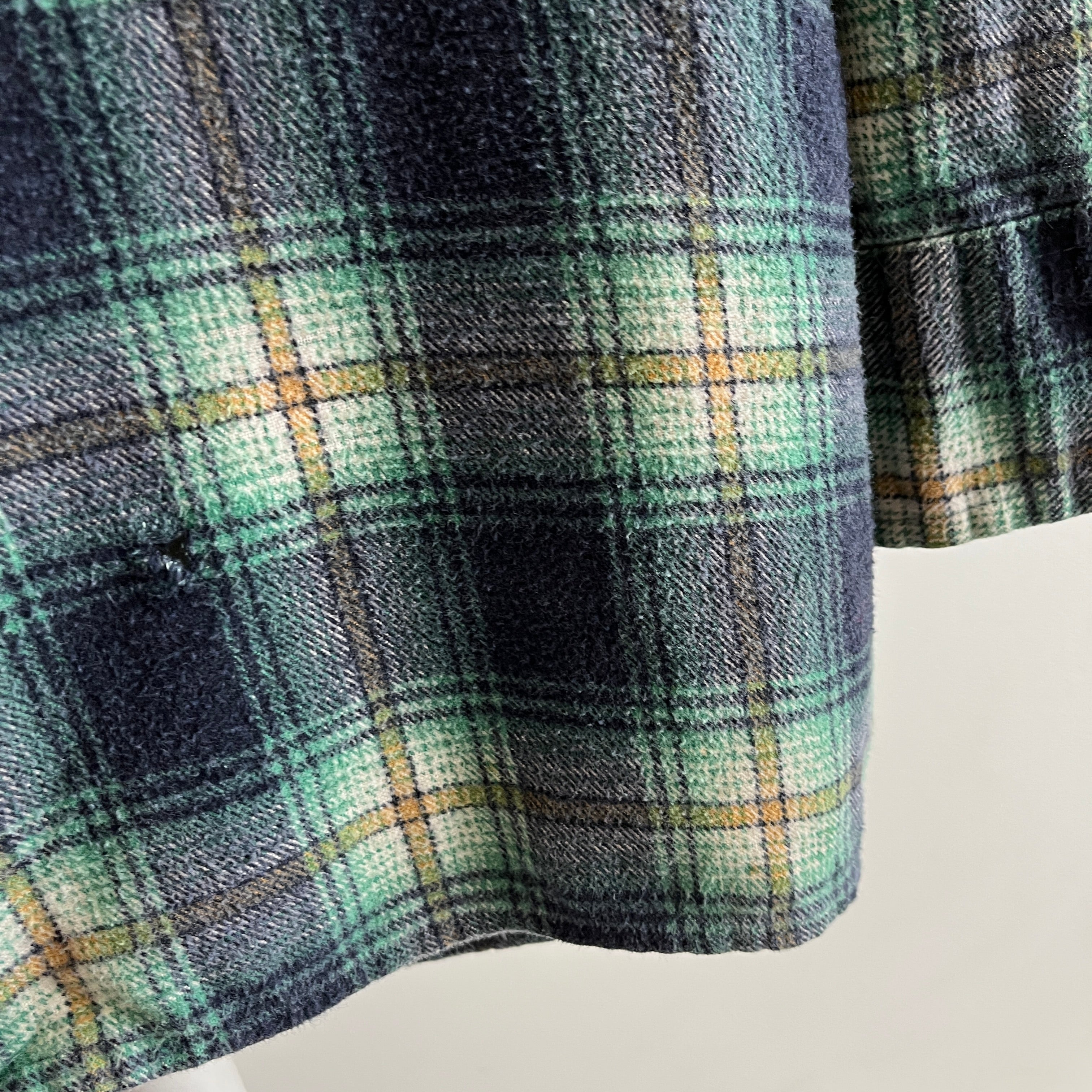 1970s AHM Lightweight Dark Green Flannel