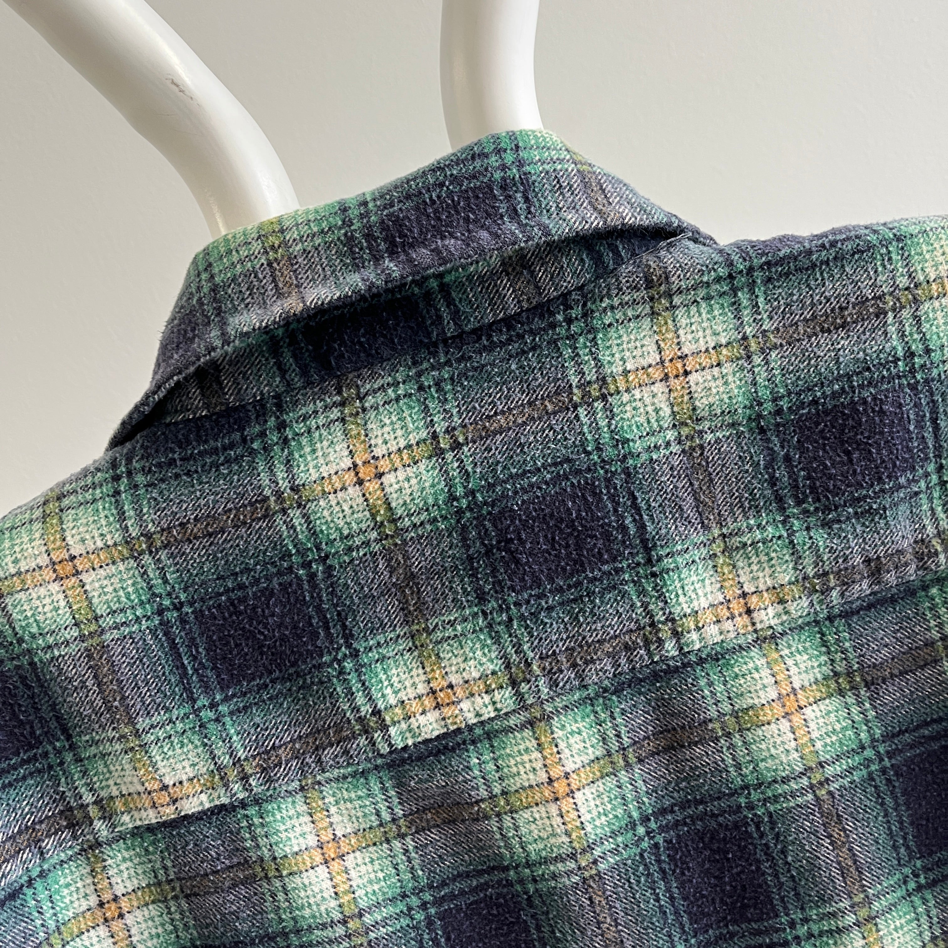 1970s AHM Lightweight Dark Green Flannel