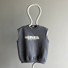 1980s US Tennis Association Sweatshirt Warm Up Vest - WOW