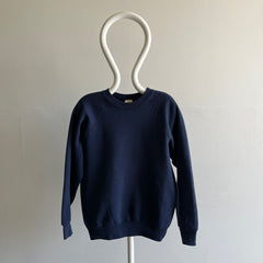 1980s Faded Blank Navy Raglan par FOTL