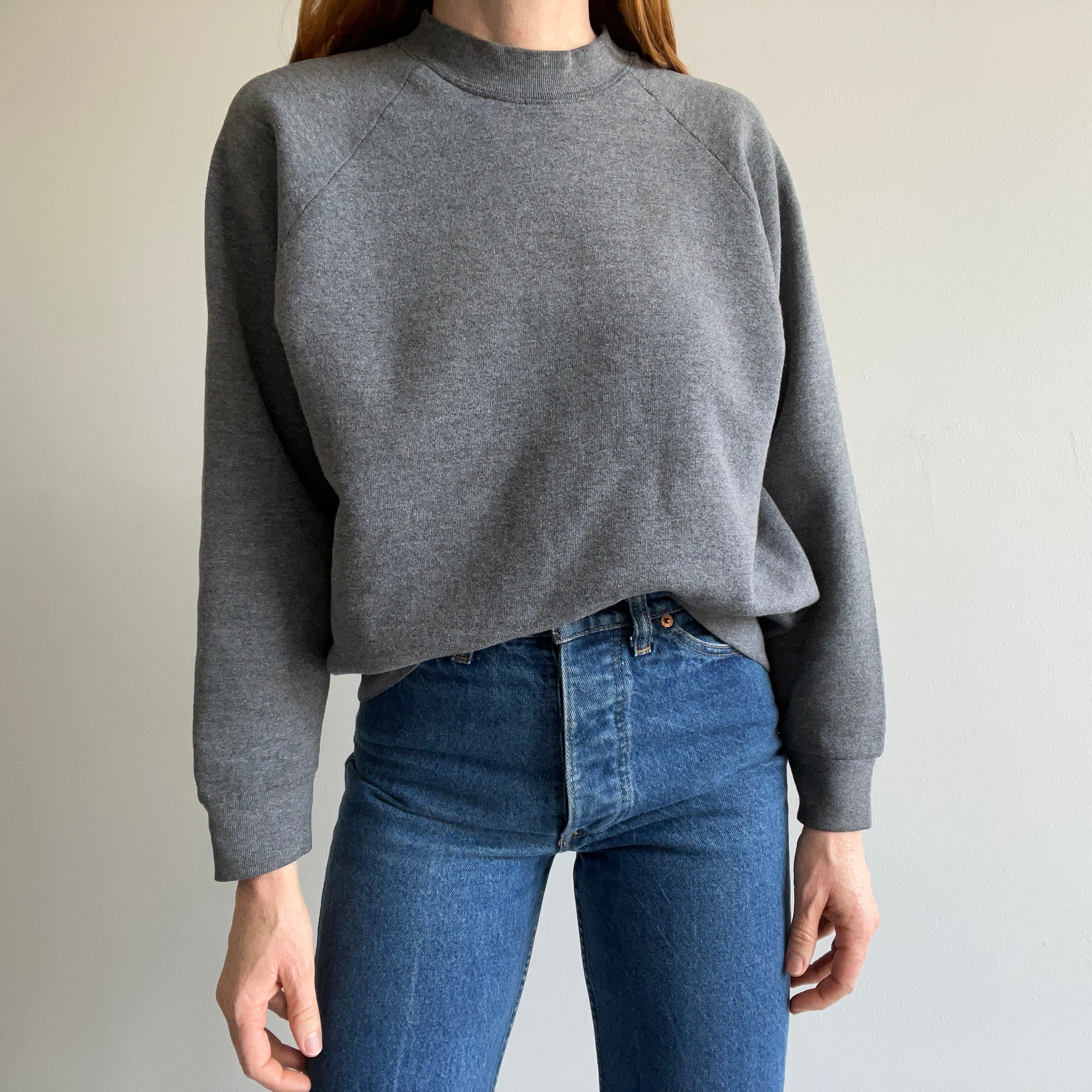 1980s FOTL Deep Gray Raglan Sweatshirt by FOTL