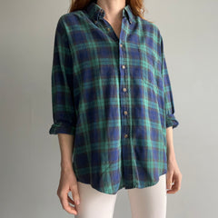 1990s Bill Blass Super Soft Button Down Cotton Flannel - Lightweight