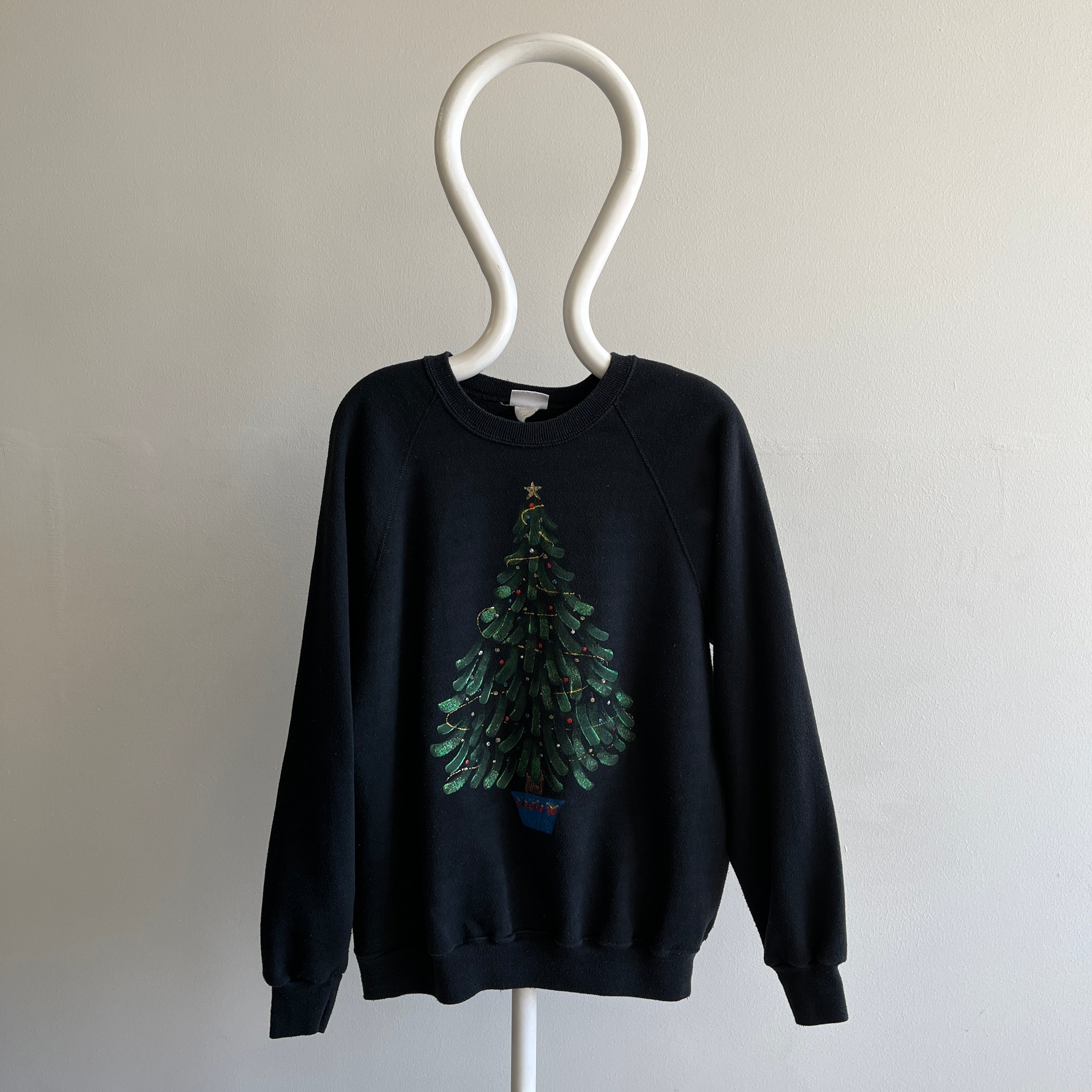 1980s DIY Christmas Tree Sweatshirt