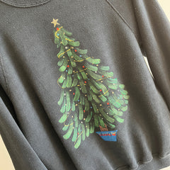 Sweat-shirt sapin de Noël bricolage des années 1980