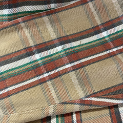 1990/2000s Neutral Plaid Heavy Cotton Flannel