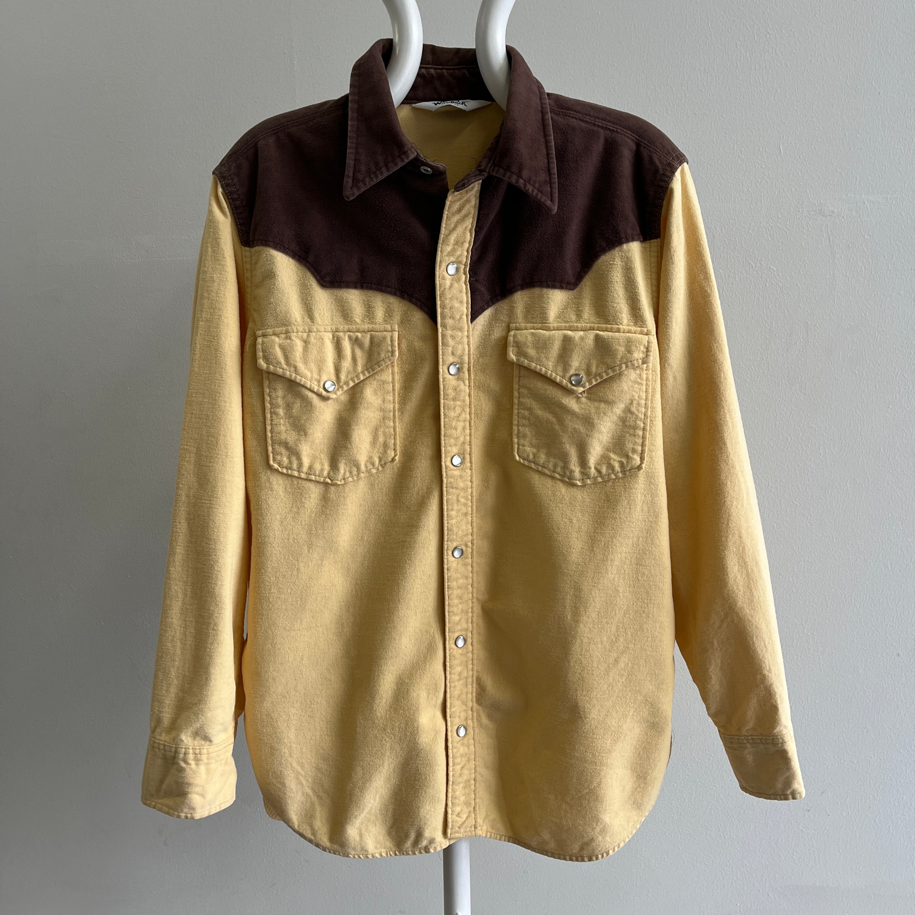 1970s Woolrich Super Soft and Lightweight USA Made Cowboy Snap Front Flannel - Luxurious!