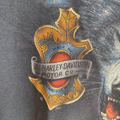 1980s 3D Emblem Harley Wolf Sweatshirt