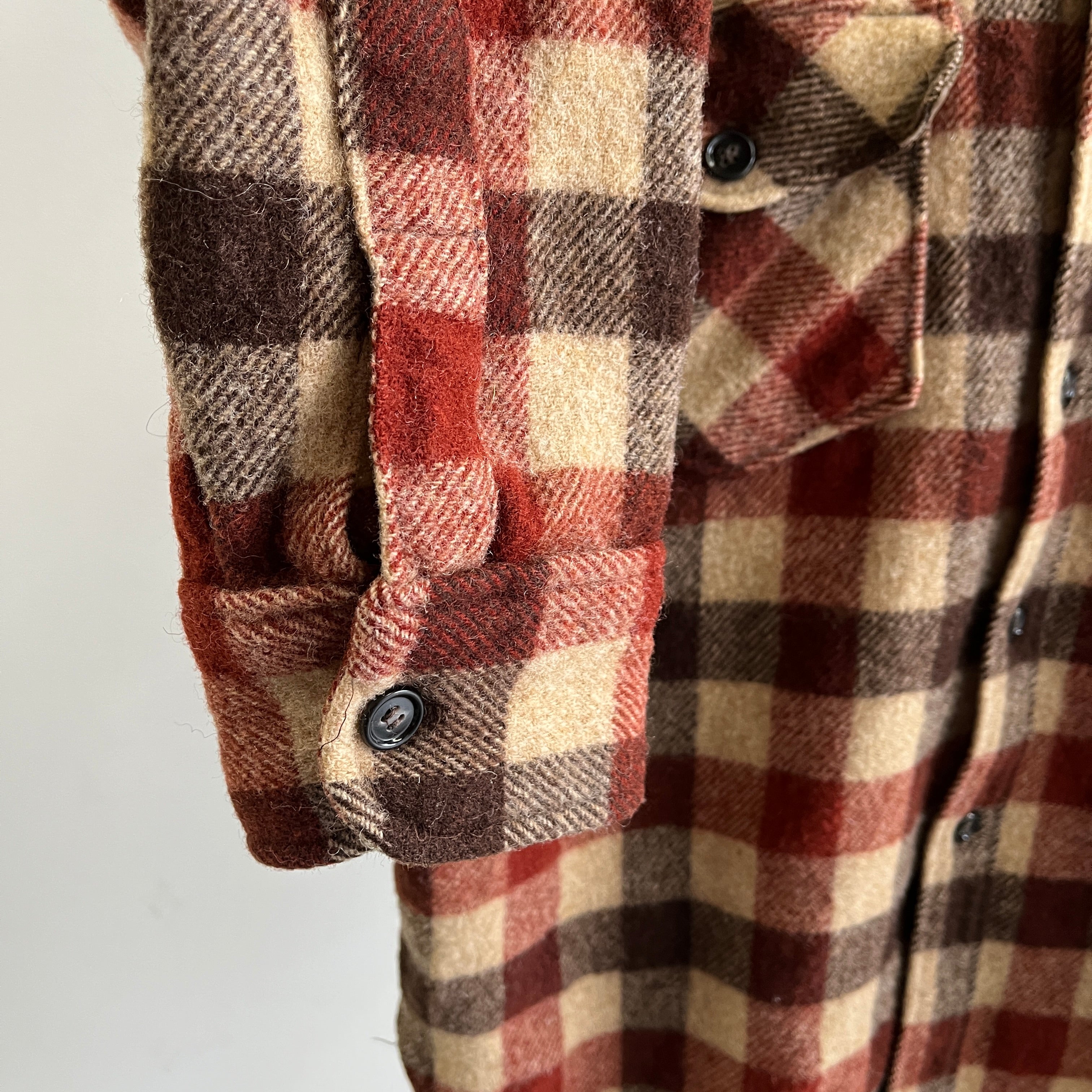 Flanelle de laine fabriquée aux États-Unis par Woolrich des années 1980