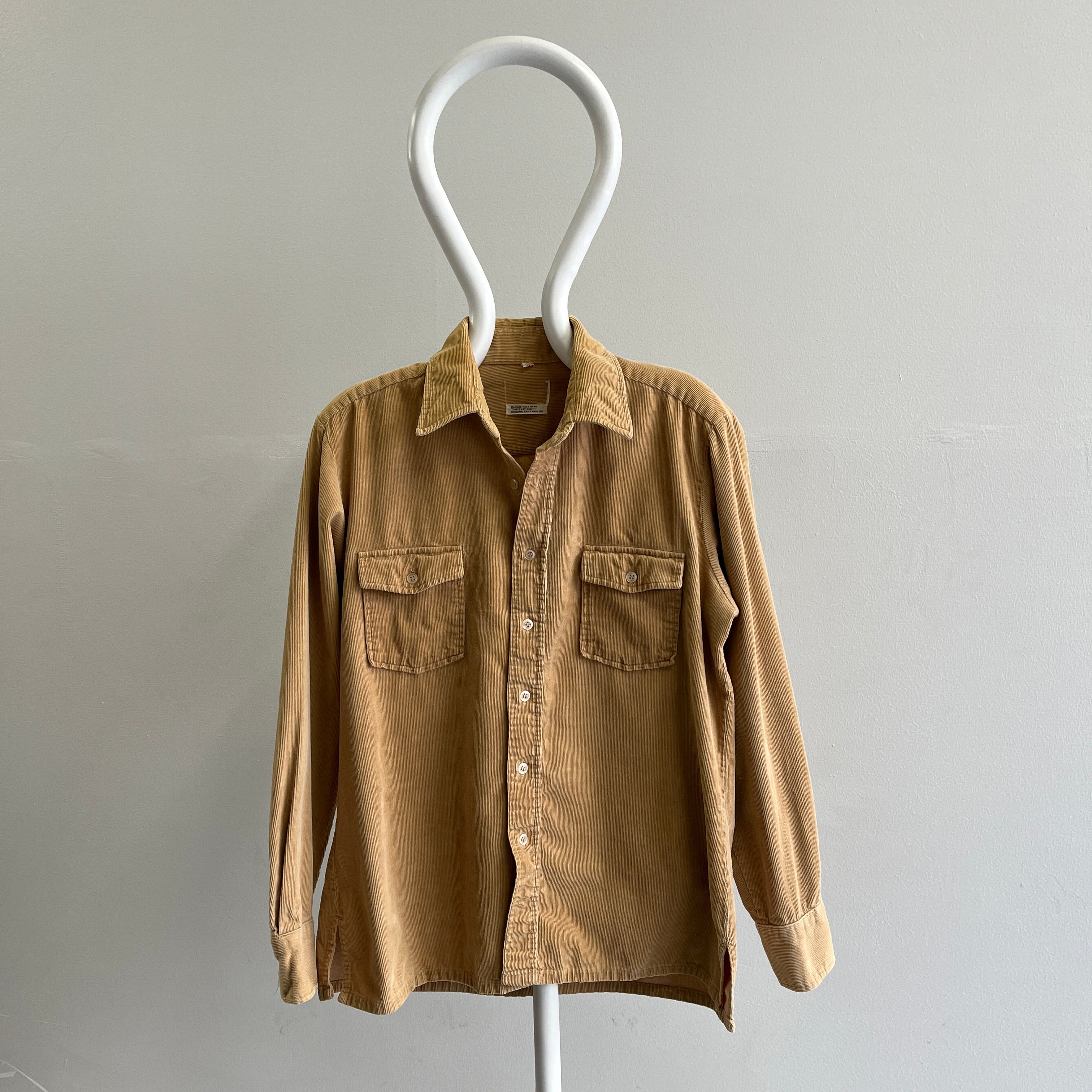 1970s Cotton Corduroy Flannel Style Shirt - RAD!